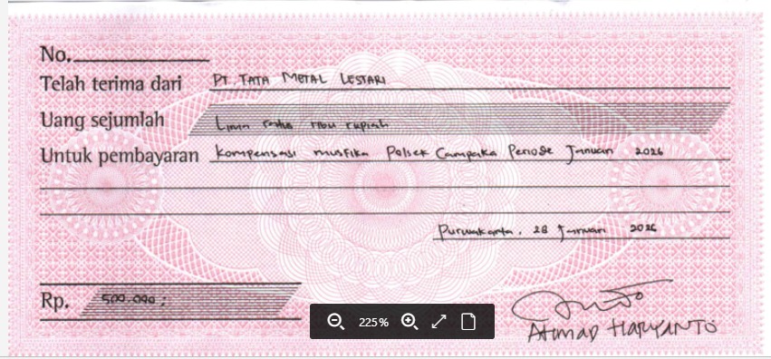 TML - Pemberian bantuan ATK kepada MUSFIKA Campaka  Periode Januari 2026